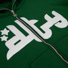 Load image into Gallery viewer, Full Zip Logo Hoodie (Forest Green)
