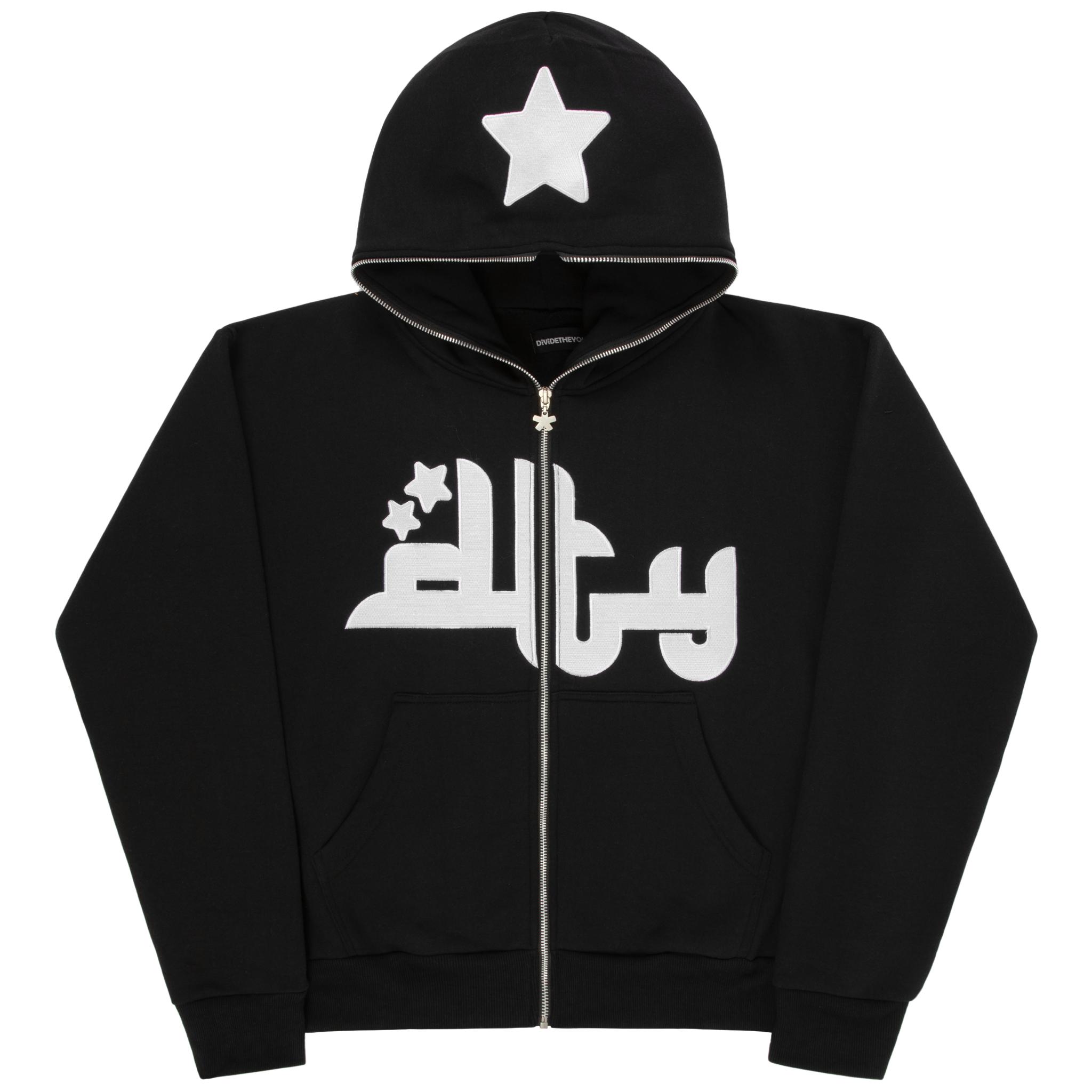 Full Zip Logo Hoodie (Midnight Black) – dividetheyouth